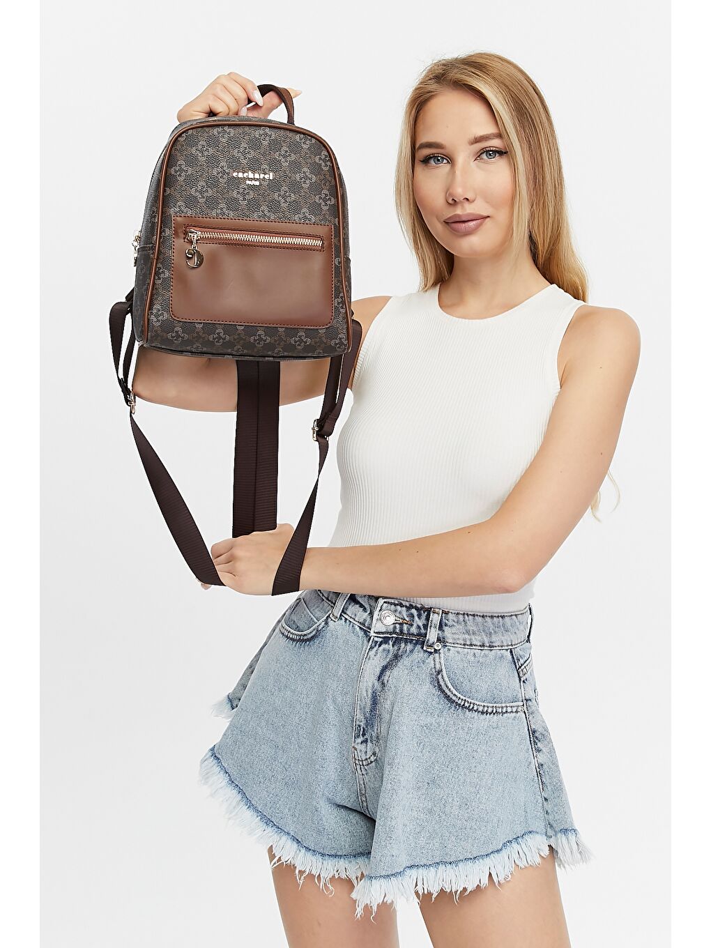 Kahverengi Kadın Sırt Çantası-5