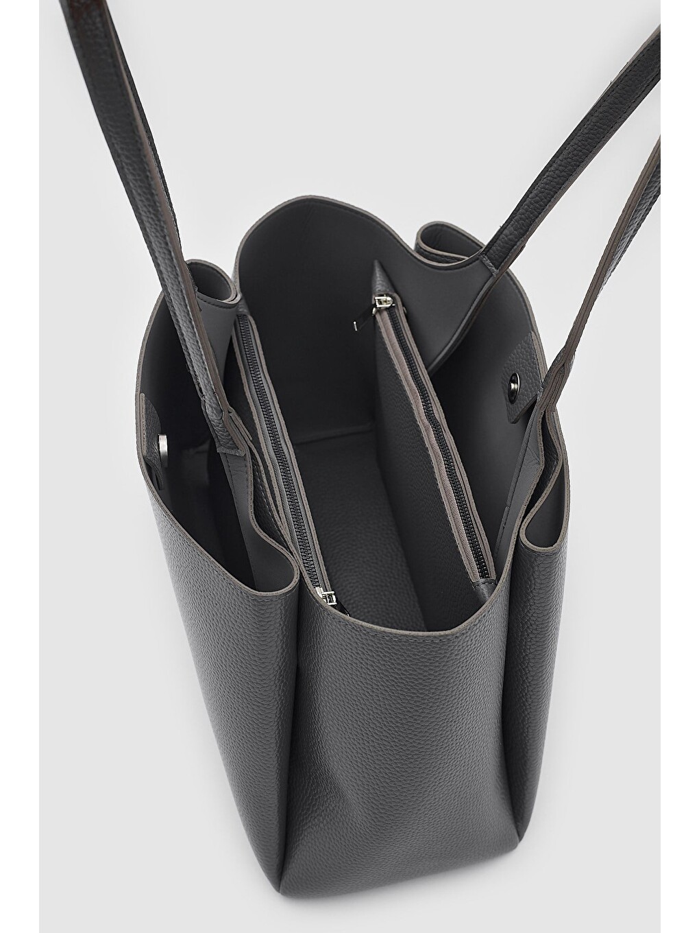 Maksi Tote Çanta Gri-4