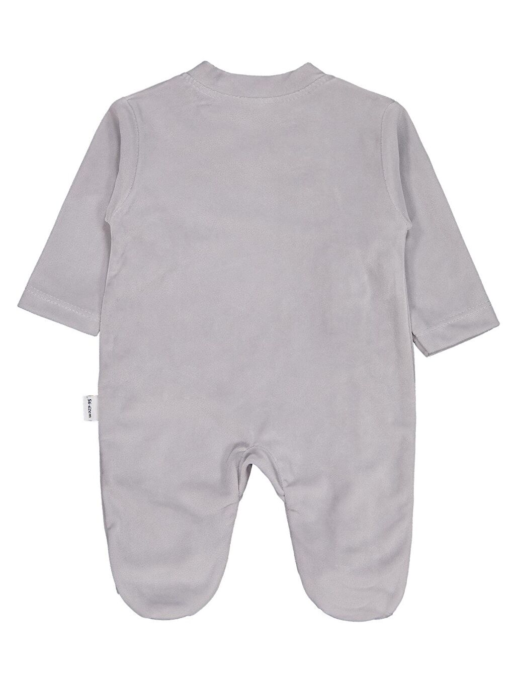 Minidamla Zürafa Nakış Çıtçıtlı 1-6 Ay Tulum - Gri 1-3 Ay-1