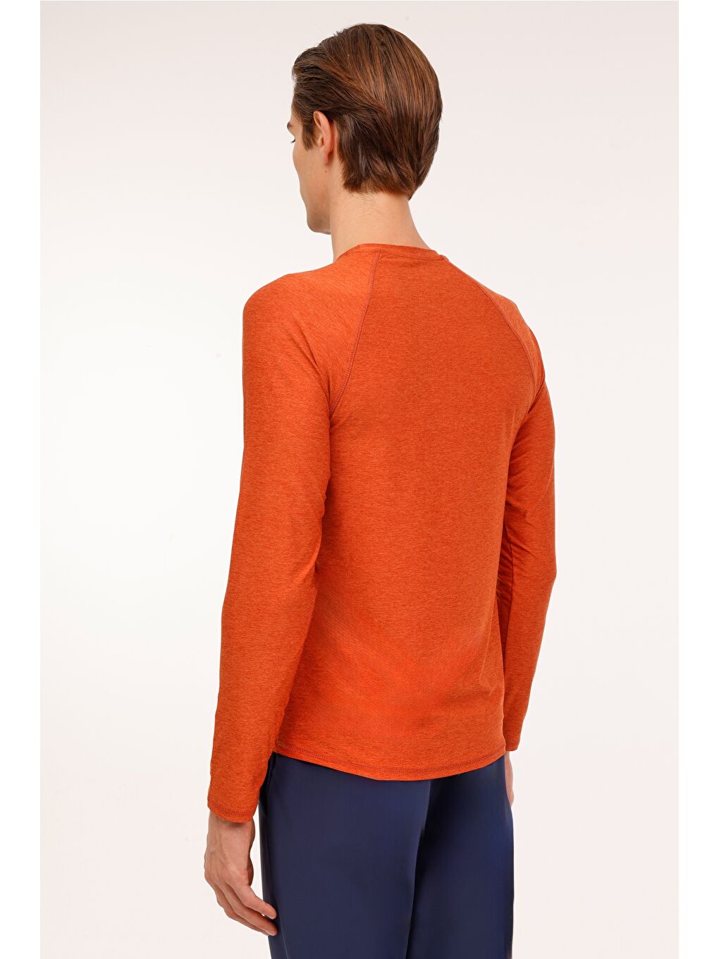 ML 13 HTFW24031M 4PR Turuncu Erkek Uzun Kol Tişört-1