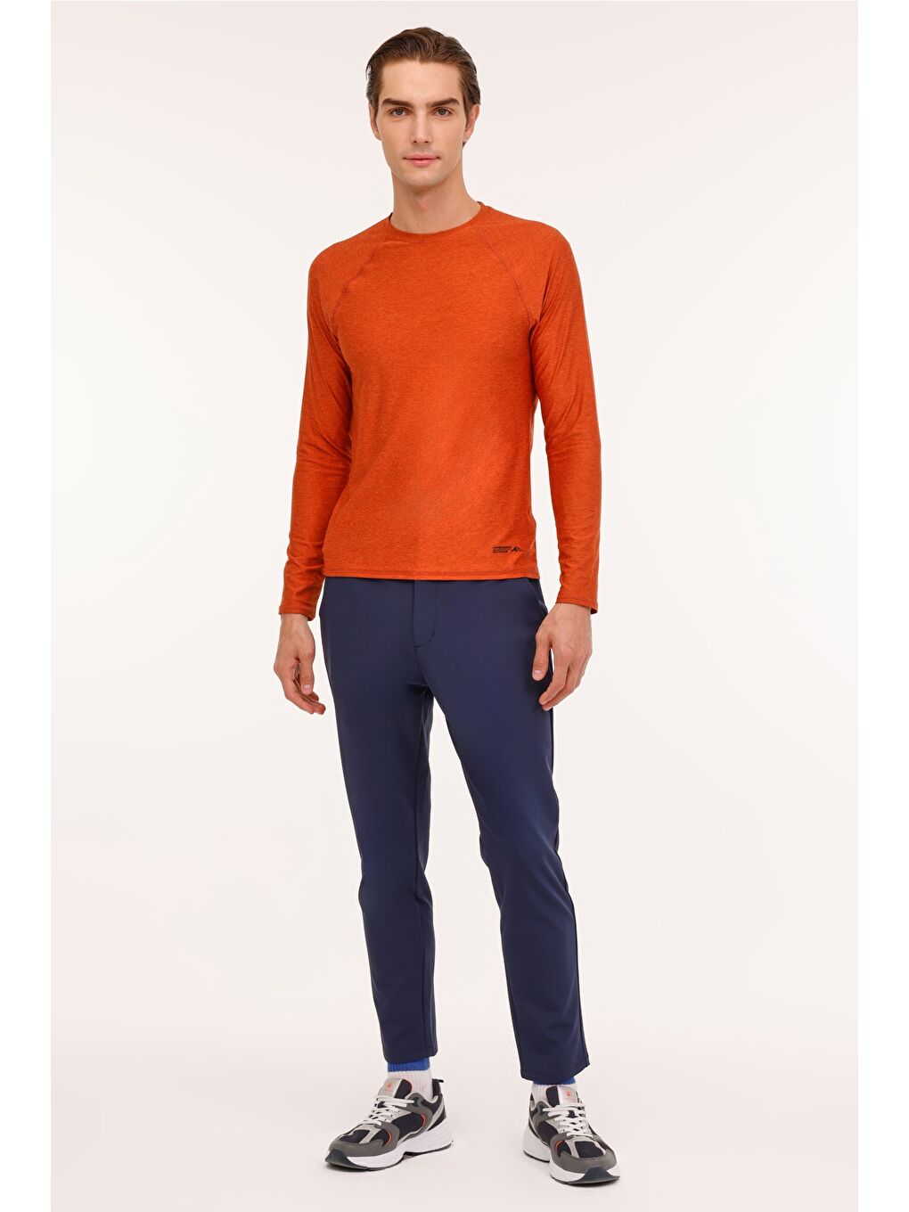 ML 13 HTFW24031M 4PR Turuncu Erkek Uzun Kol Tişört-2