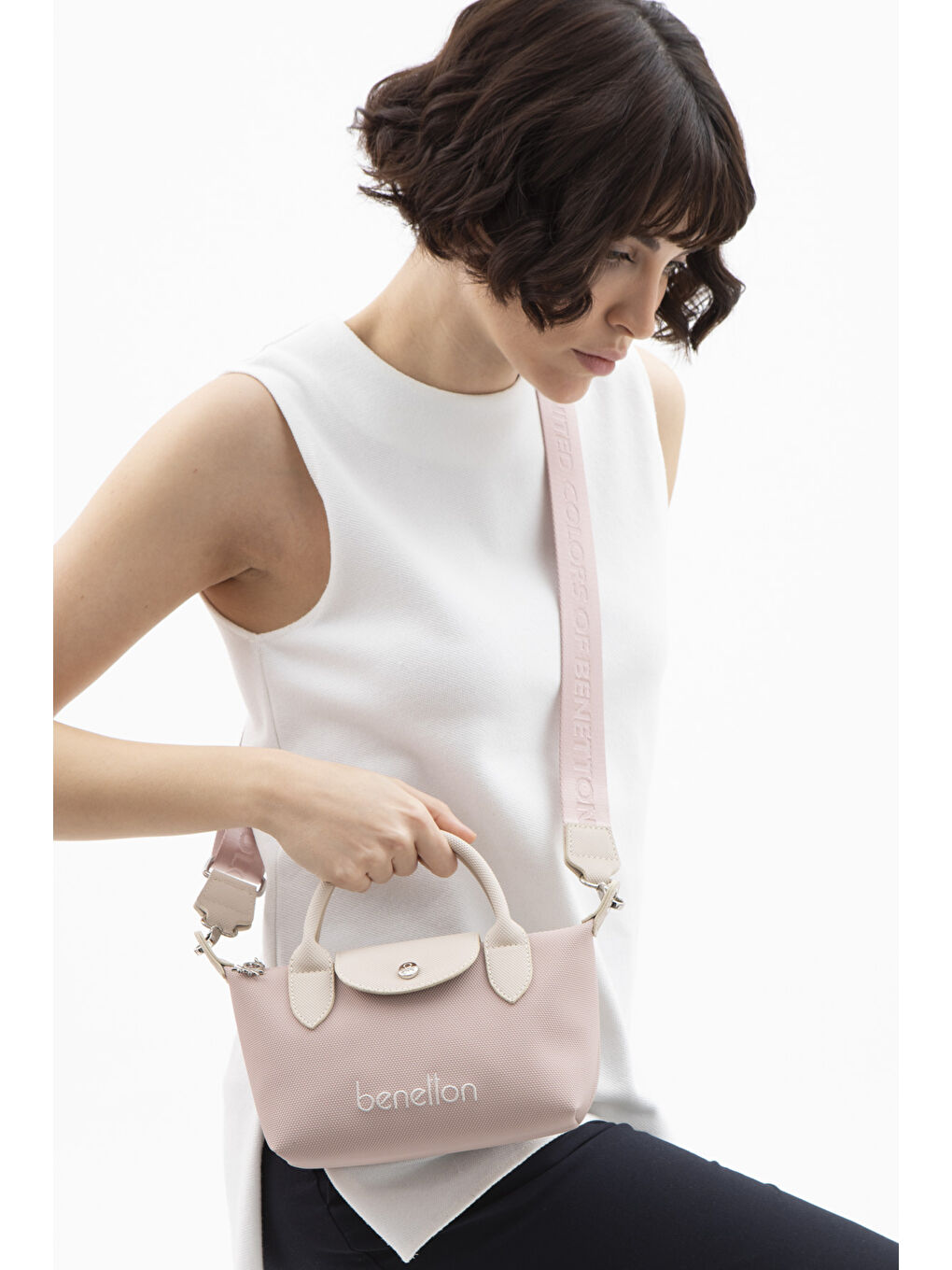 Pembe Kadin Çapraz Çanta Pudra-Bej BNT1601