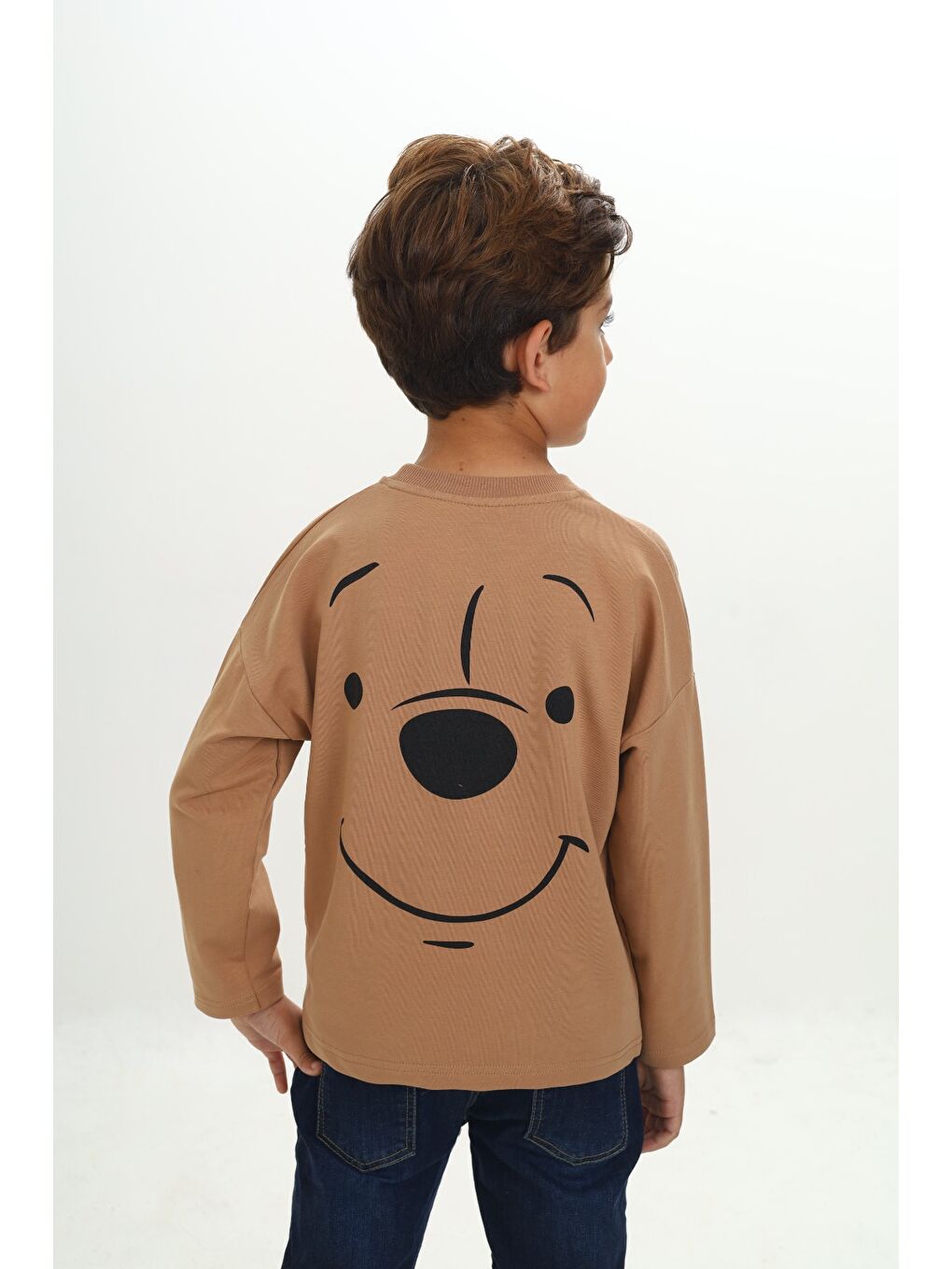 Kahverengi Erkek Çocuk Baskılı Tişört-1