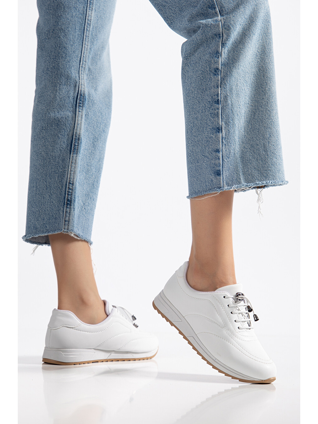 Beyaz Nirvana Günlük Ortopedik Kadın Sneaker Spor Ayakkabı-3