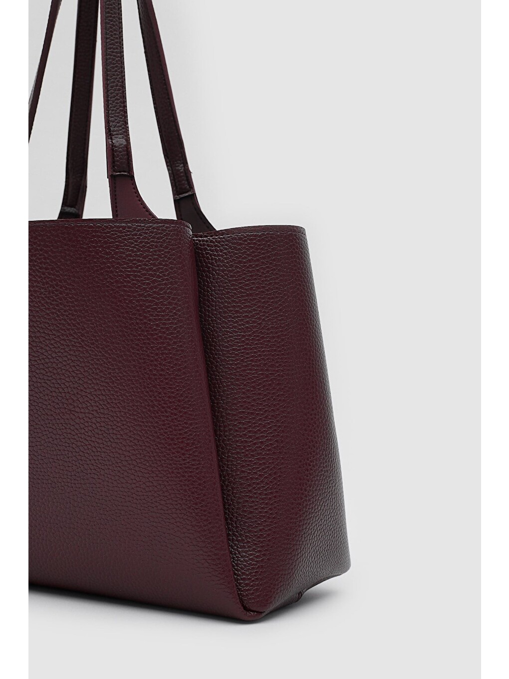 Maksi Tote Çanta Bordo-2