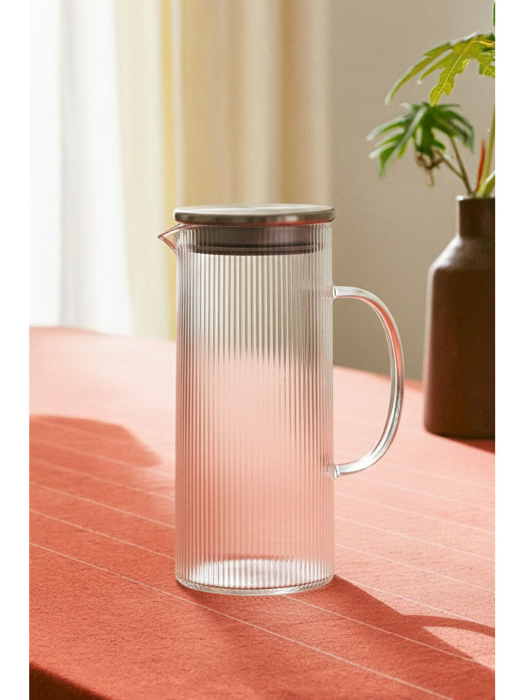 Renksiz Bodrum 1200 Ml Borosilikat Cam Sürahi Buzdolabı Sürahisi Seffaf-1