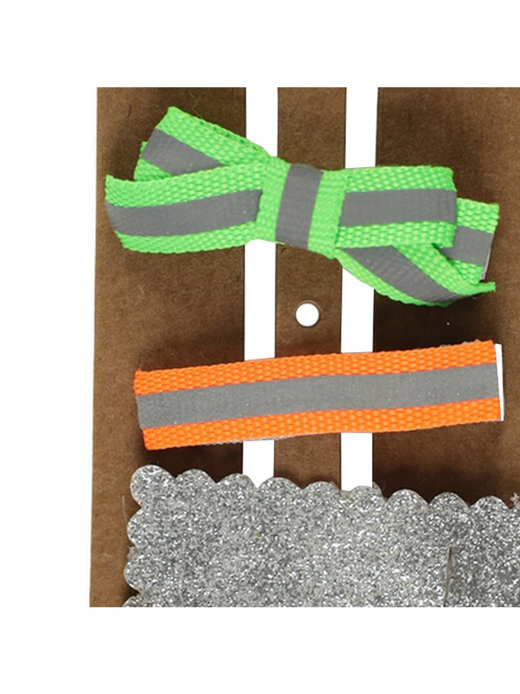 Gri Kız Çocuk Simli Toka Set Simli-1