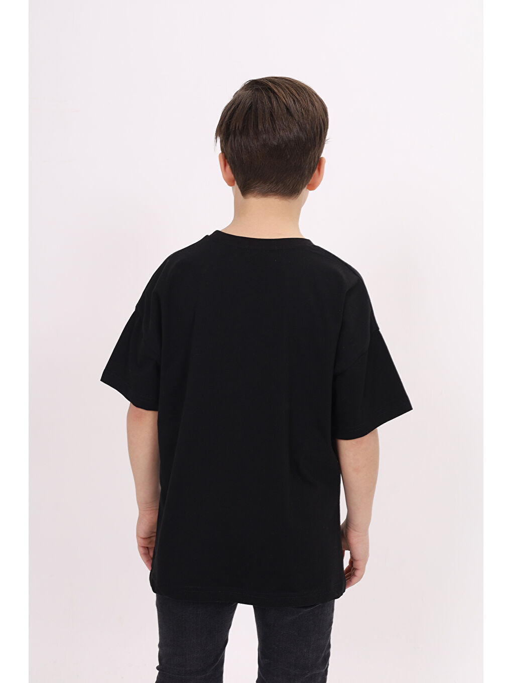 Siyah Erkek Çocuk Baskılı Tişört-2