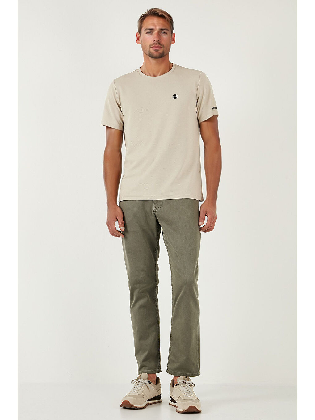 Haki Streç Pamuklu Comfort Fit Yüksek Bel Boru Paça Jeans 4400S65TEXAS