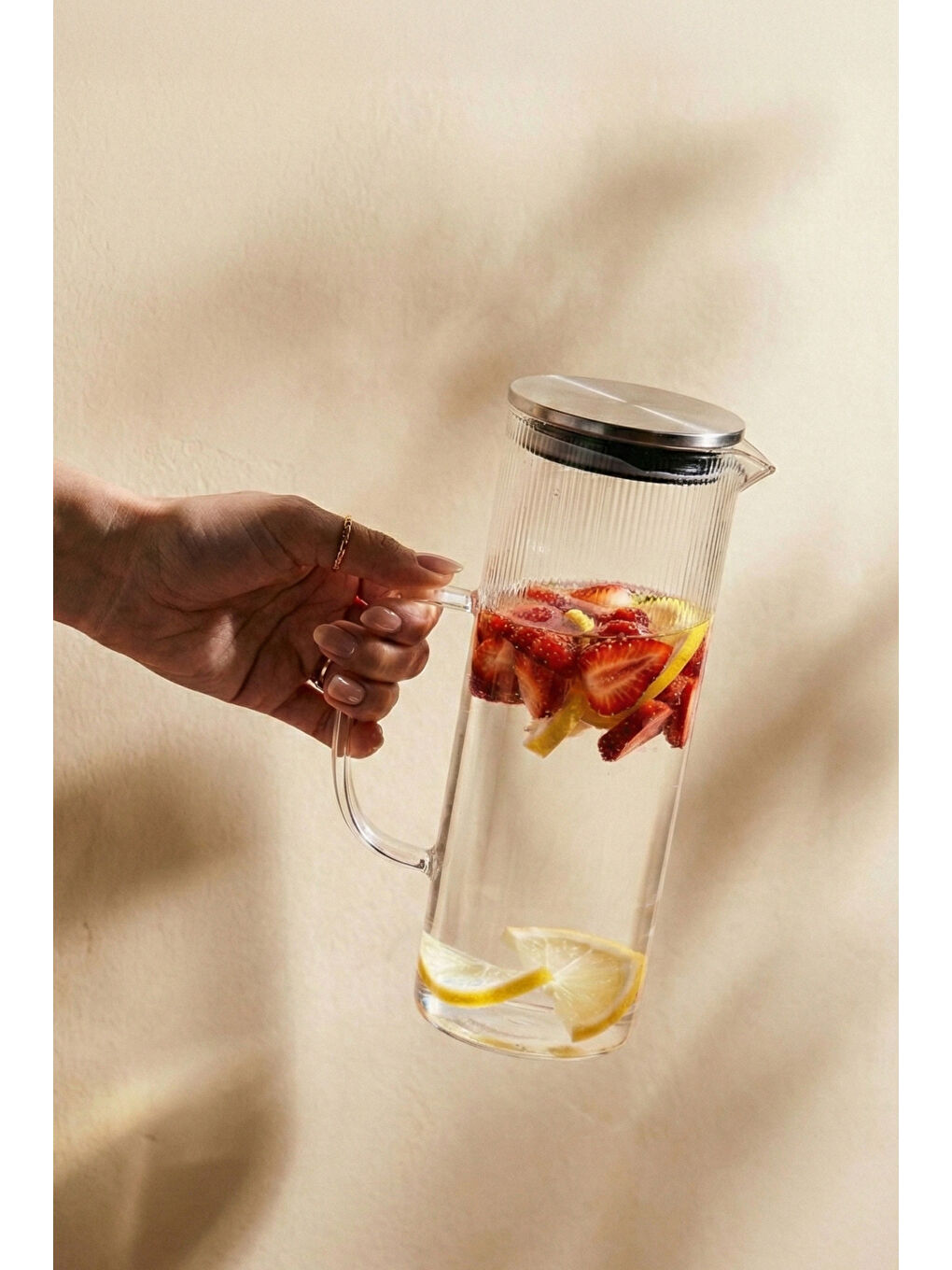 Renksiz Bodrum 1200 Ml Borosilikat Cam Sürahi Buzdolabı Sürahisi Seffaf-3