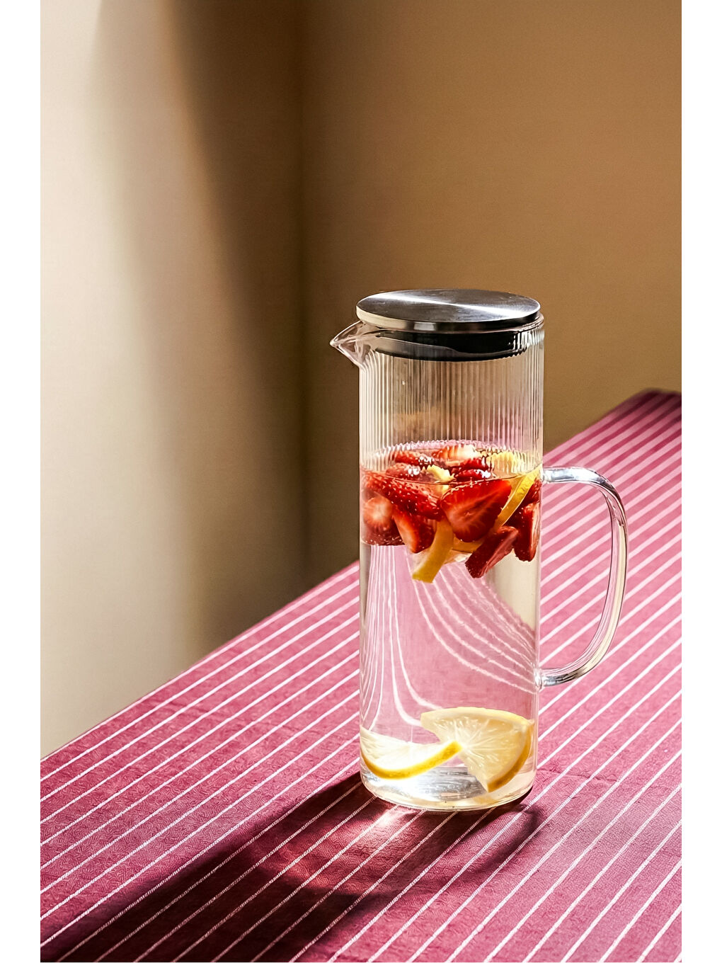 Renksiz Bodrum 1200 Ml Borosilikat Cam Sürahi Buzdolabı Sürahisi Seffaf-4