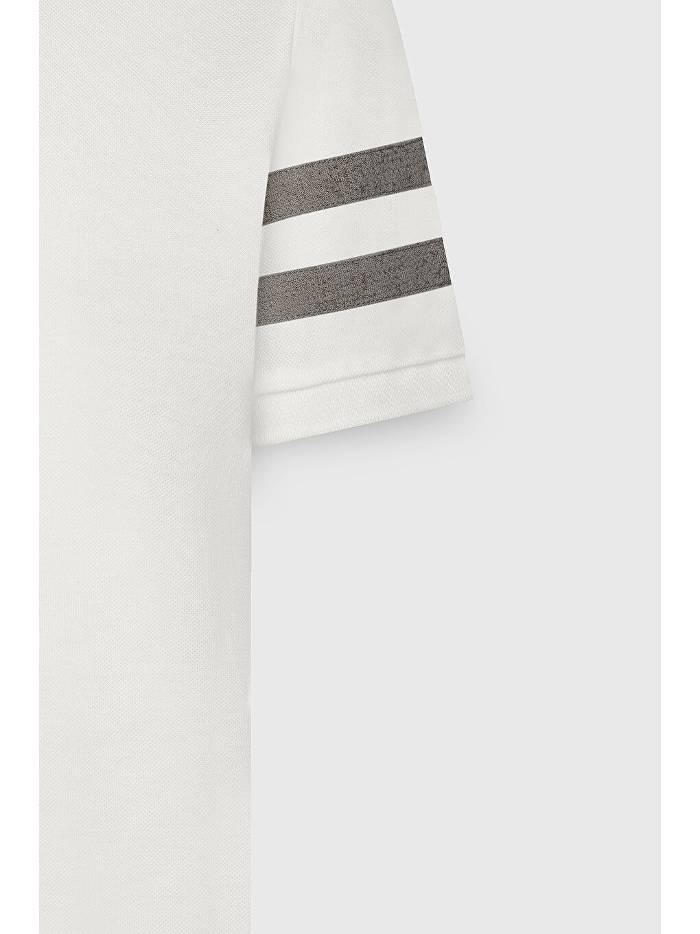 Erkek Beyaz Dar Kesim %100 Pamuk Polo Yaka Tişört-7