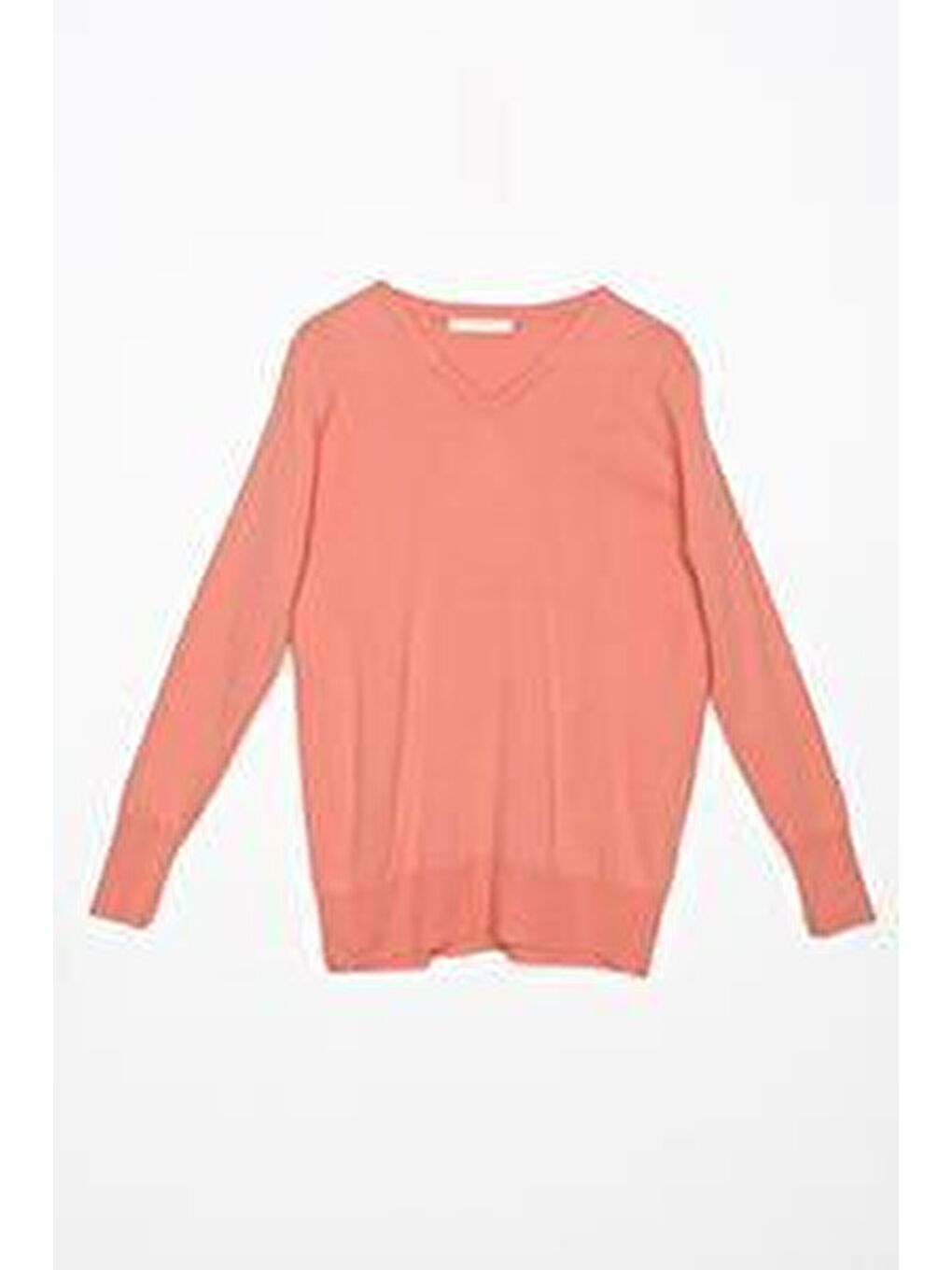 Pembe Somon V Yaka Triko Kazak-4