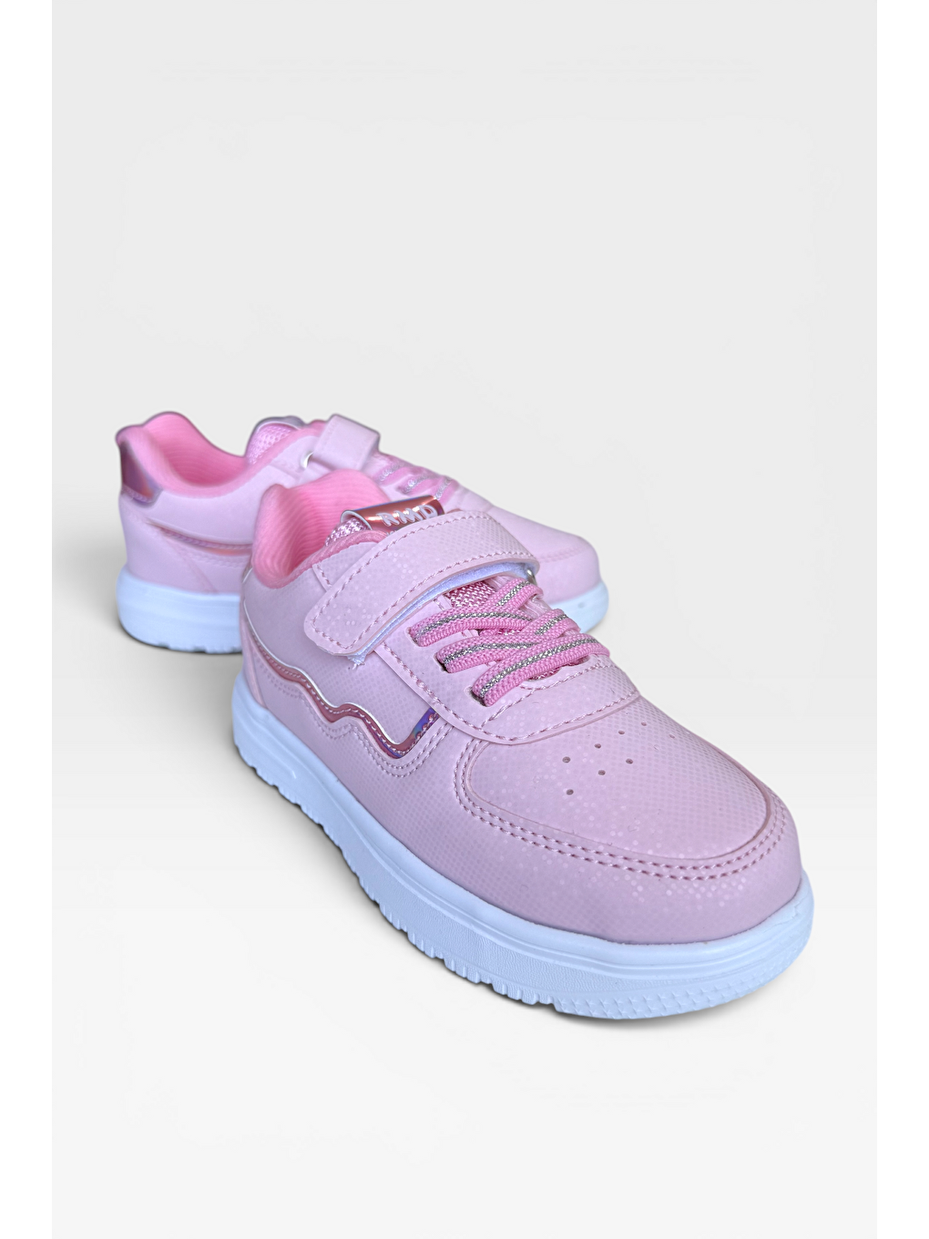 Pembe Anatomik Taban Cırtlı Rahat Hafif Sneaker Çocuk Spor Ayakkabı Pudra-1