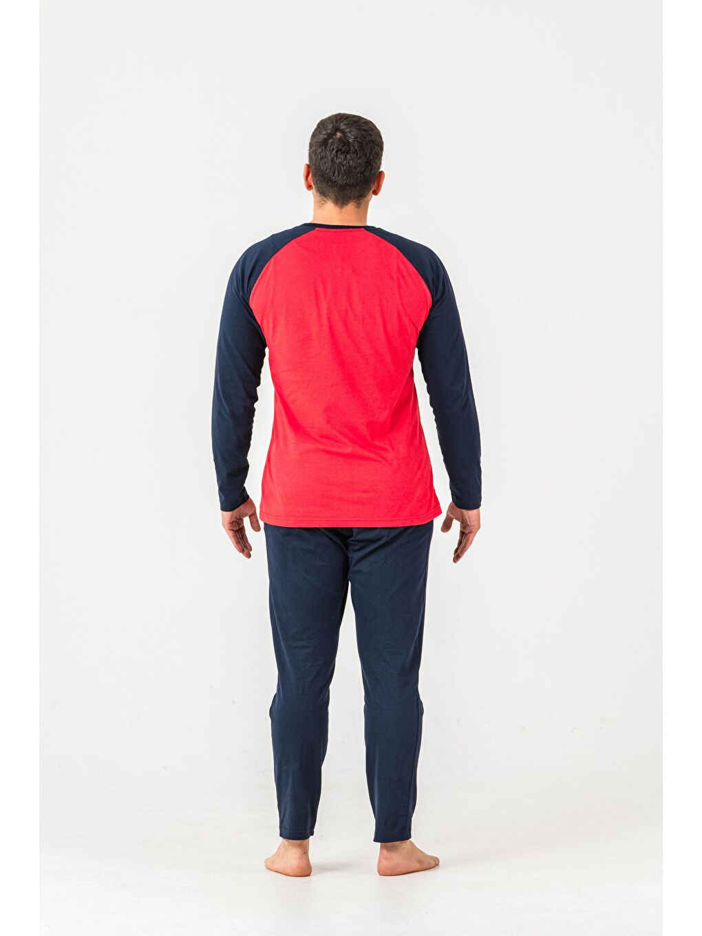 Kırmızı Family Kitchen Baskılı  Erkek Yetişkin Pijama Takım-2