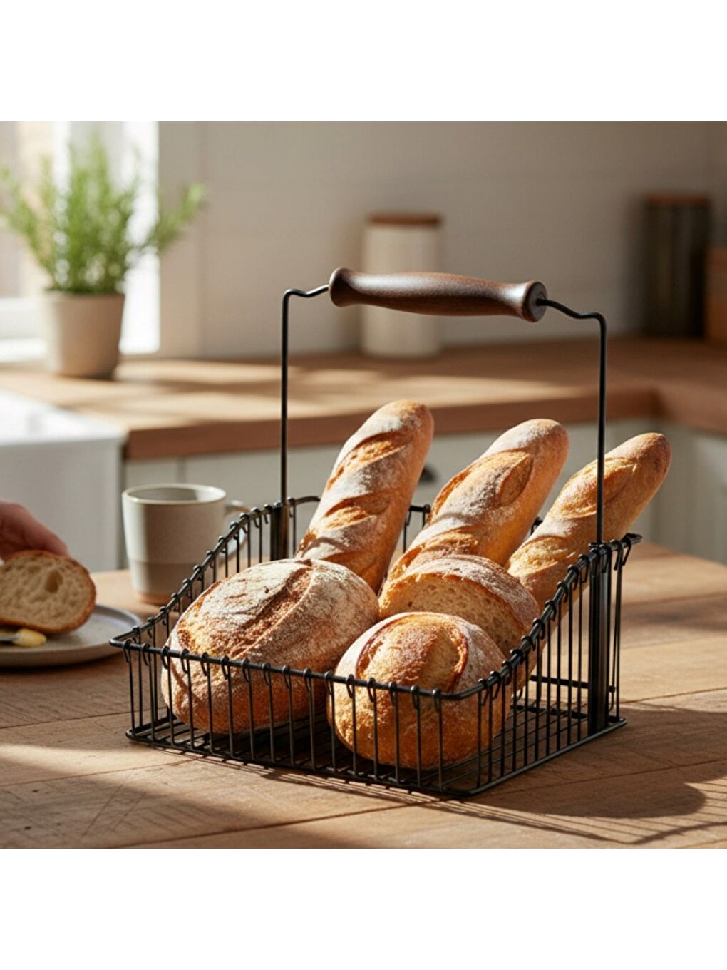 Siyah VP-920 Mutfak Banyo Sepeti Çok Amaçlı Sept Ferforje Metal Fintorp Model 20*20-3