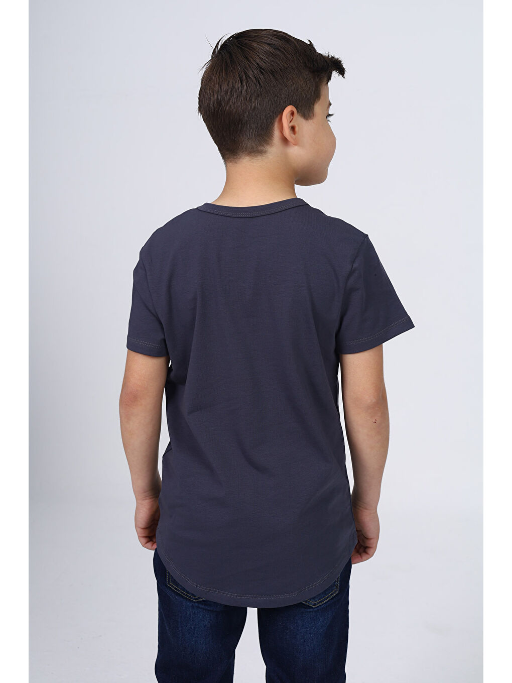 Antrasit Erkek Çocuk Baskılı Tişört-2