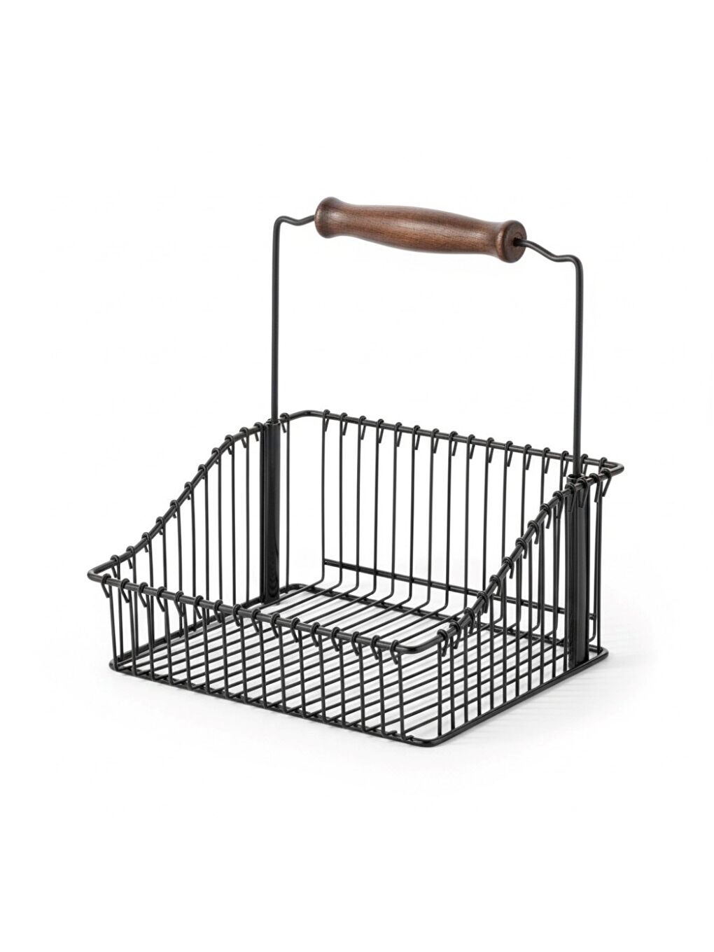 Siyah VP-920 Mutfak Banyo Sepeti Çok Amaçlı Sept Ferforje Metal Fintorp Model 20*20-5