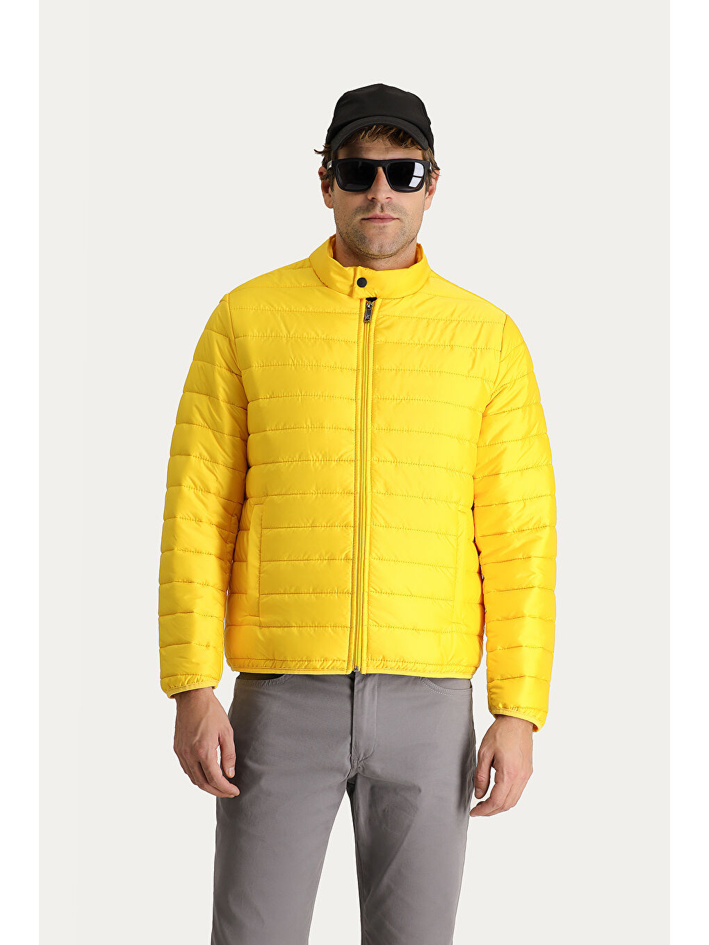 Sarı Kapitone Spor Mont-2