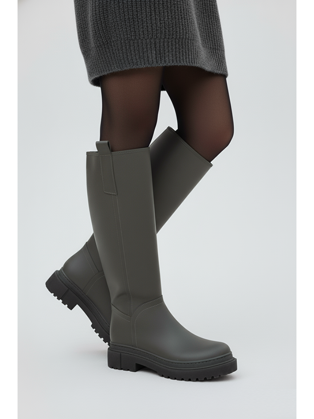 Koyu Gri Kadın Çizme V973222209-1