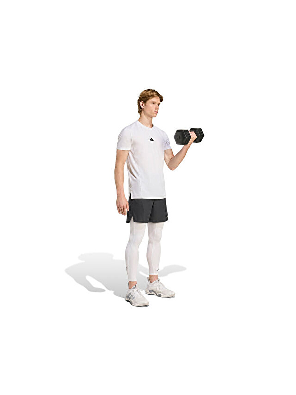 Tf Base Tight Erkek Antrenman Taytı Jx2569 Beyaz-1