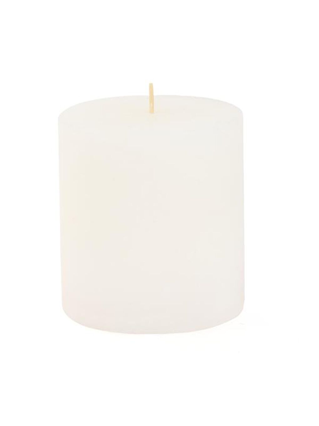 Soft White Küçük Baton Mum - Beyaz - 7x7 cm-3