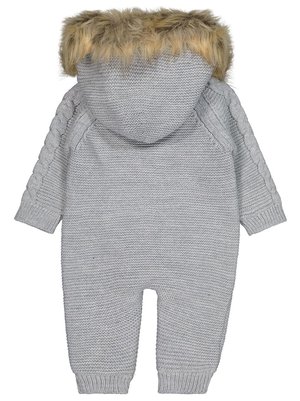 Beybek Kapüşonlu 3-12 Ay Tulum - Gri 12-18 Ay-1