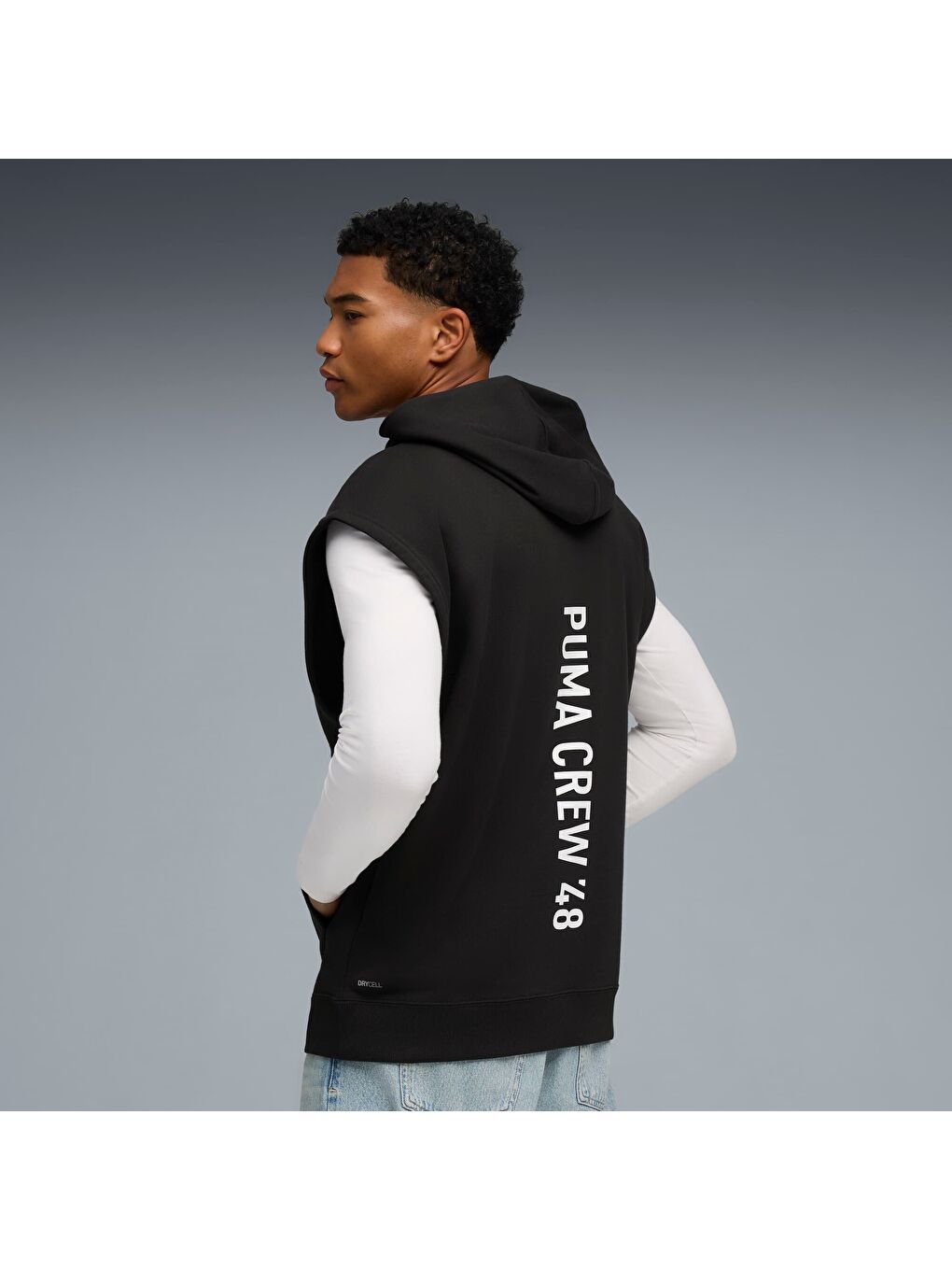 Siyah GRAPHIC Erkek Kolsuz Kapüşonlu Sweatshirt-2