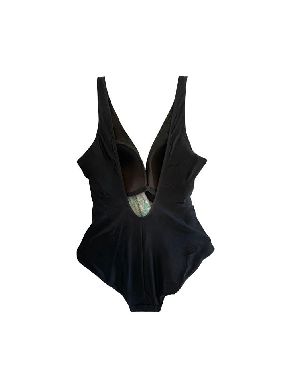 Kadın Siyah Turkuaz Desenli Mayo HZL25S-LC6279-1