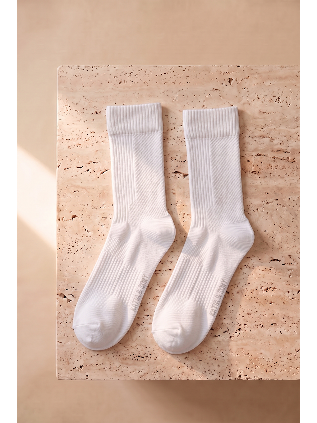 Unisex Soket Spor Çorabı Beyaz-2