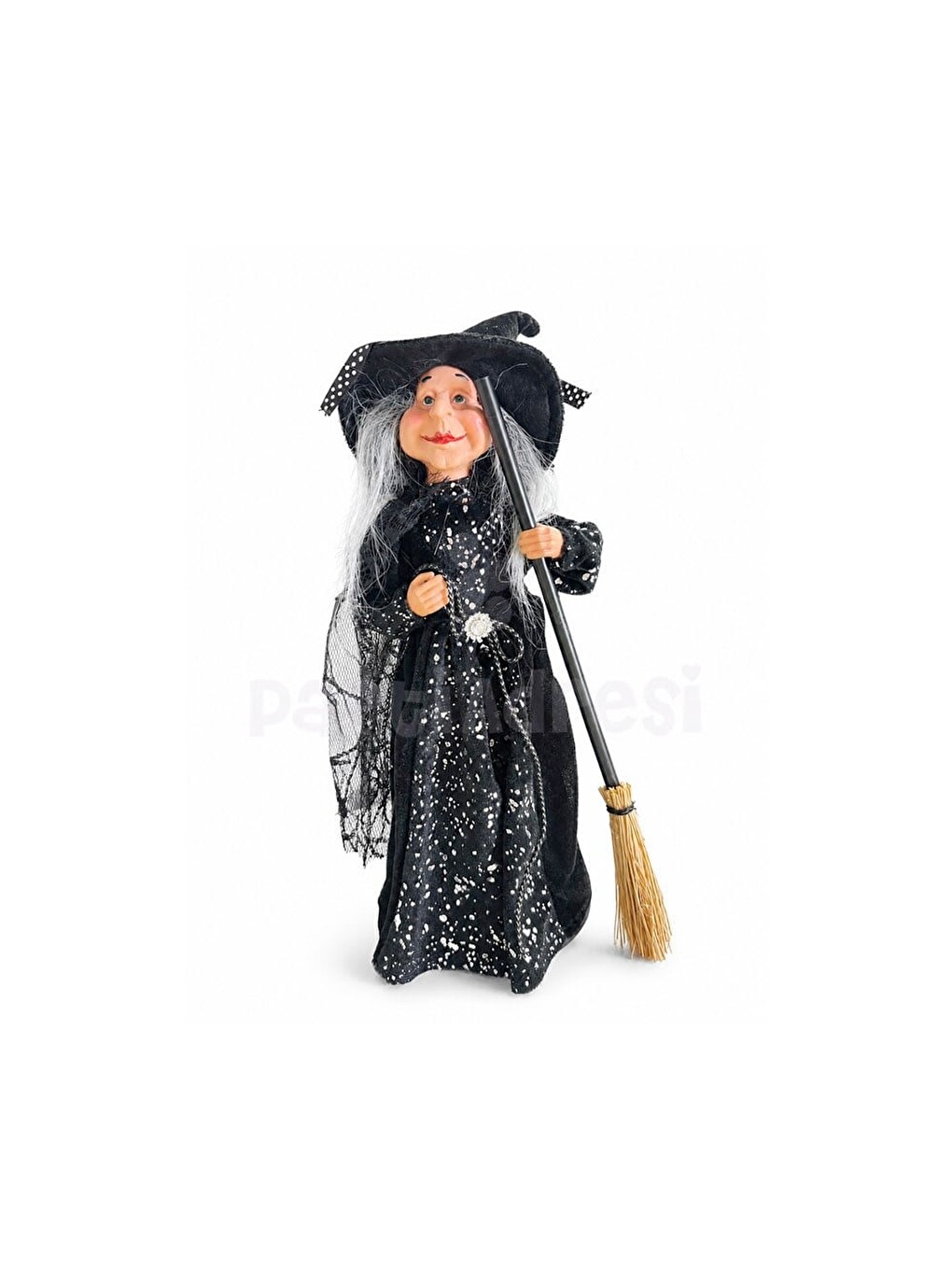 Süpürgeli Biblo Siyah 33 Cm-1