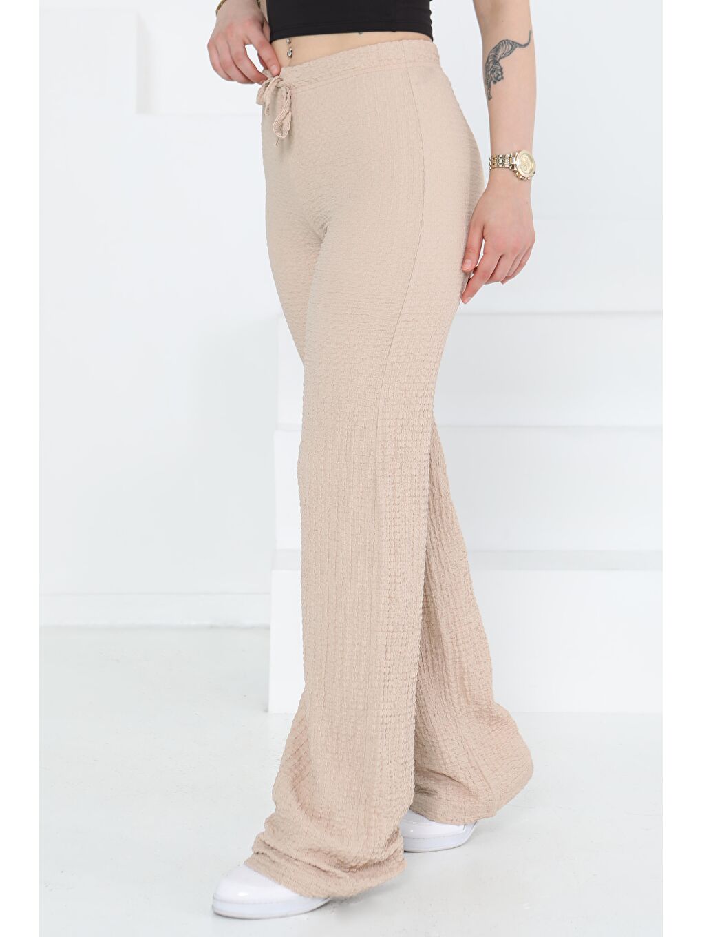 Salaş Pantolon Bej - 27276-2