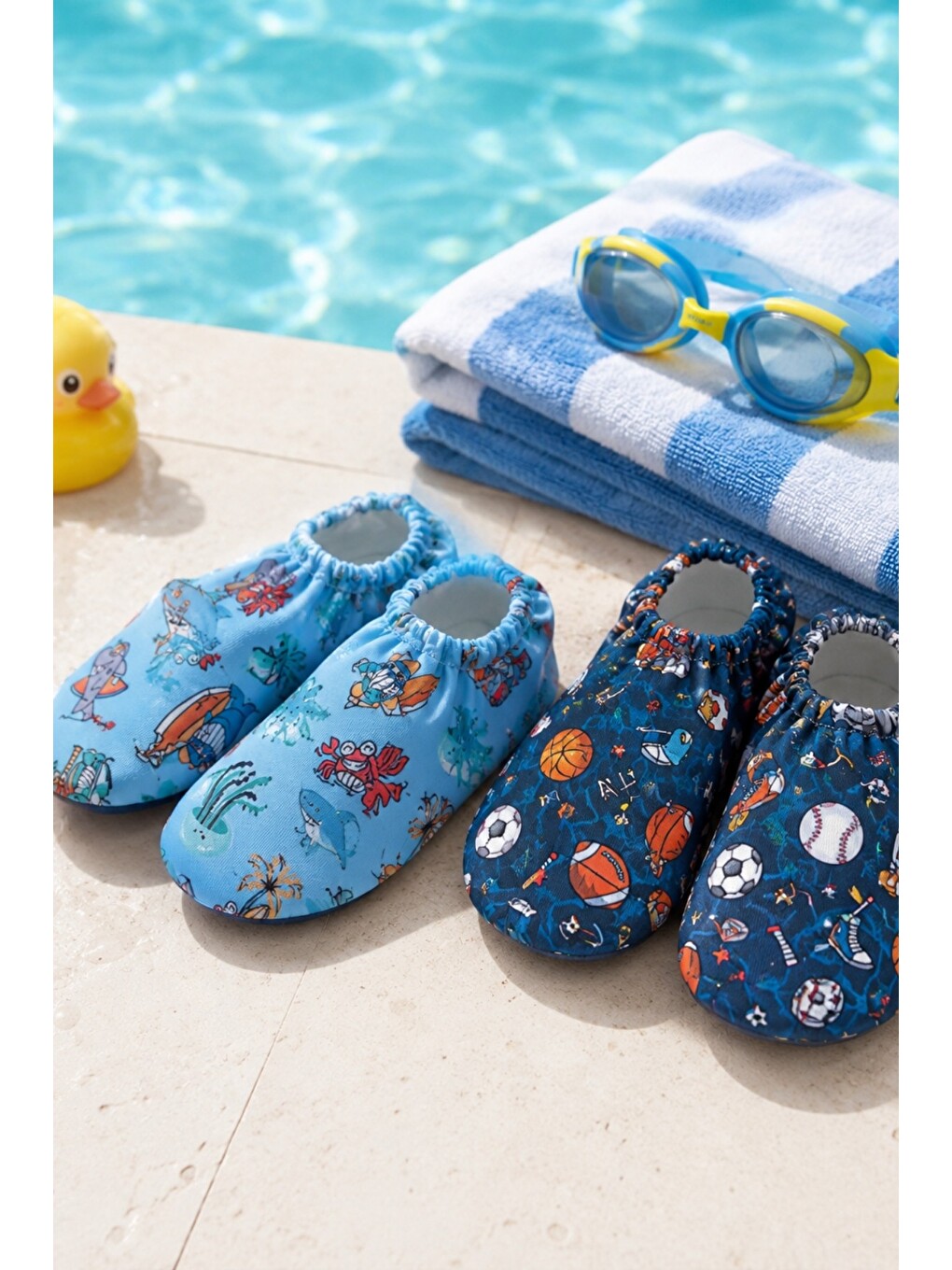 Mavi Baby Kaymaz Tabanlı Unisex Bebek Çocuk Deniz Ayakkabısı Ve Havuz Patiği-4
