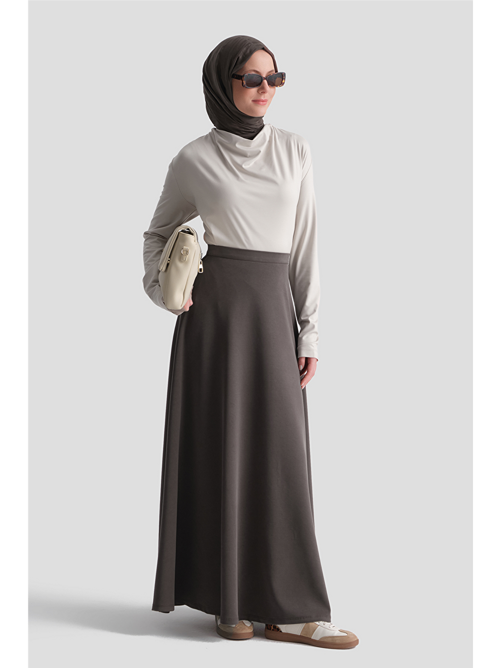 Kahverengi Modal Kloş Etek Acı Kahve-1
