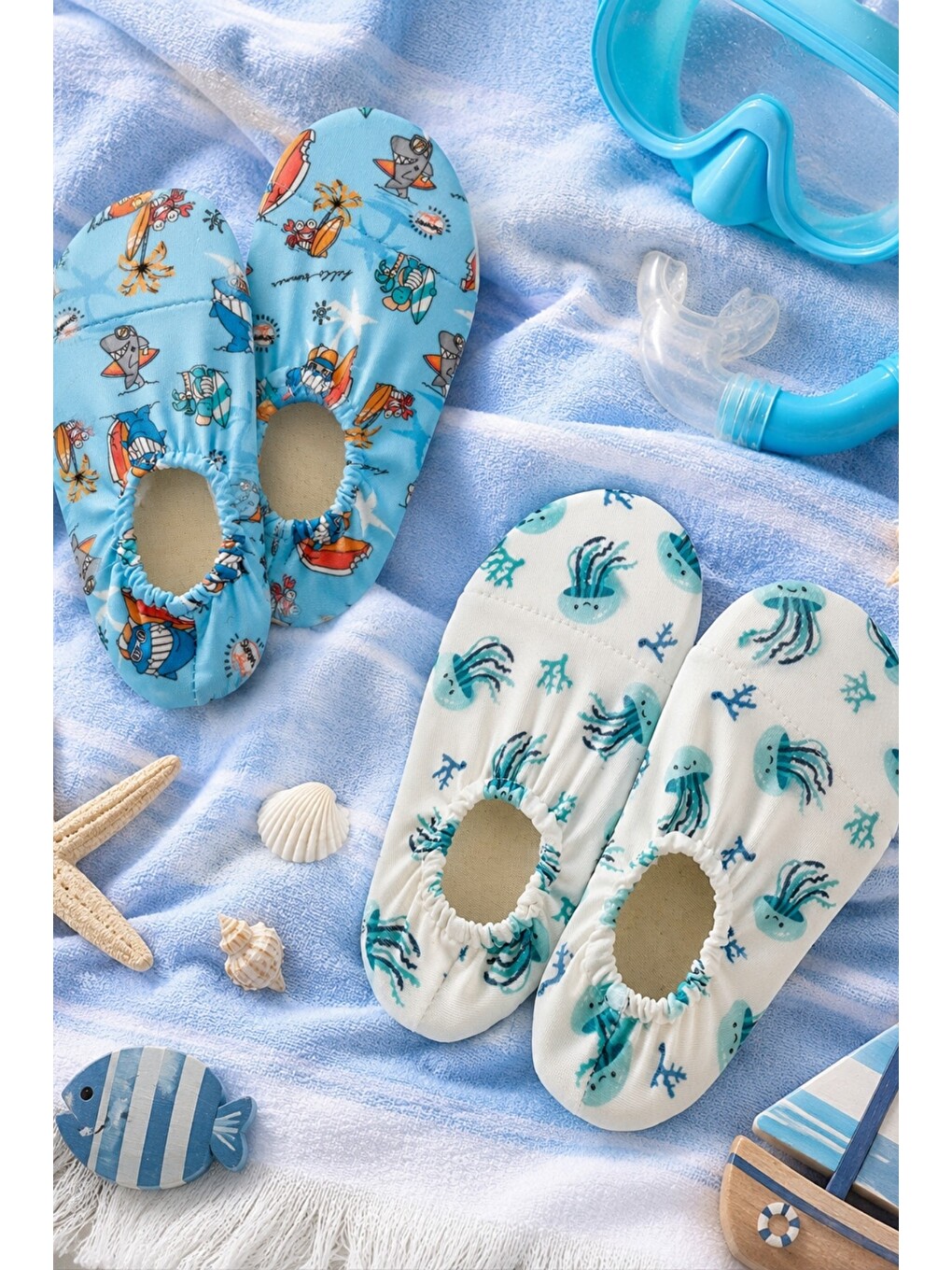 Mavi Baby Kaymaz Tabanlı Unisex Bebek Çocuk Deniz Ayakkabısı Ve Havuz Patiği-5