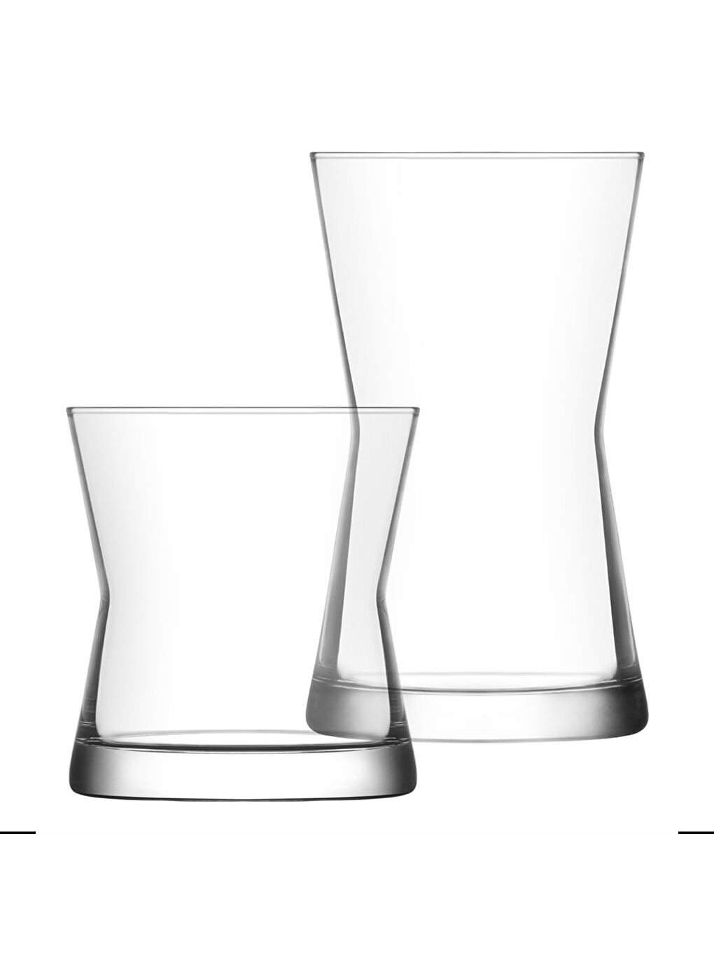 Renksiz Derin Meşrubat Set 12'li Bardak Seti-1