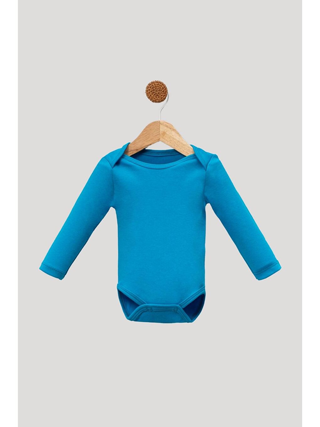 Turkuaz 5'li Zıbın Uzun Kollu %100 Pamuk Çıtçıtlı Bebek Body-1