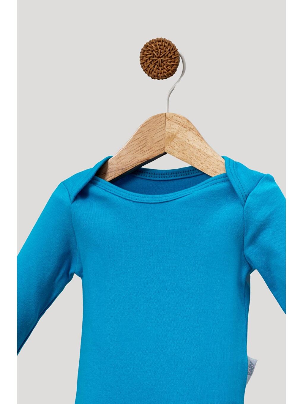 Turkuaz 5'li Zıbın Uzun Kollu %100 Pamuk Çıtçıtlı Bebek Body-3