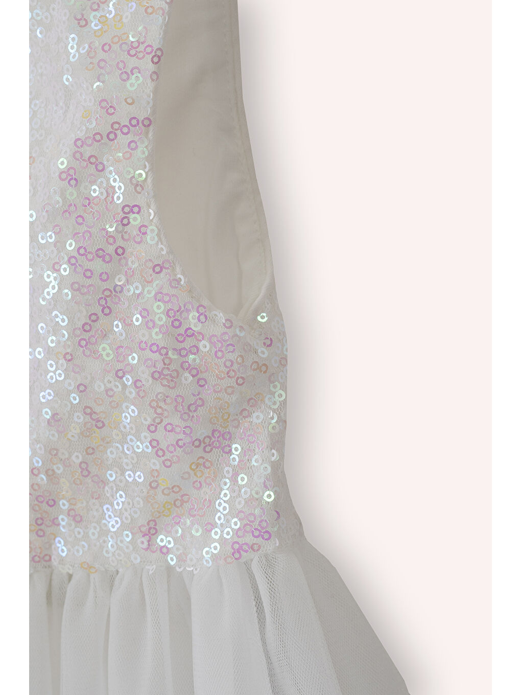 Kız Çocuk Pul Payetli Beyaz Takım-2