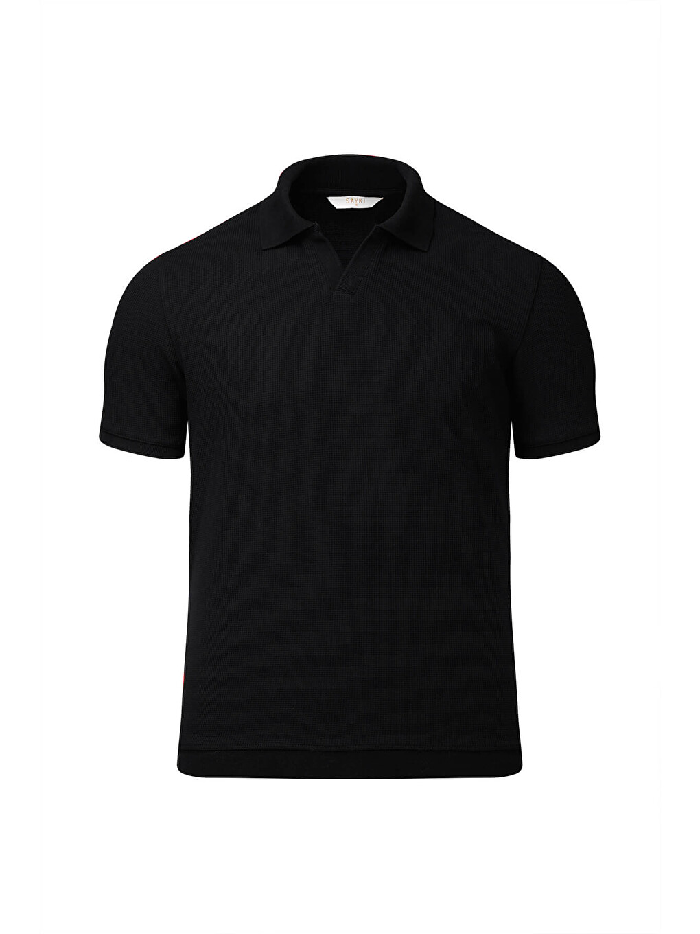Siyah Regular Fit Polo Yaka Pamuklu Tişört