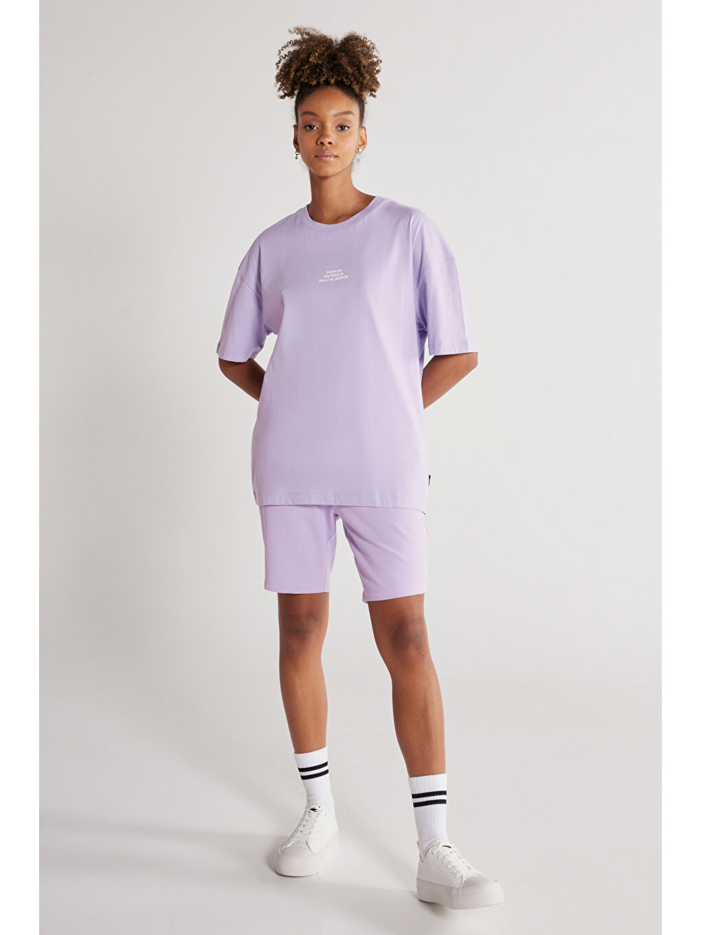 Erkek Lila Standart Fit Normal Kesim Pamuklu Cepli Rahat Örme Şort-3