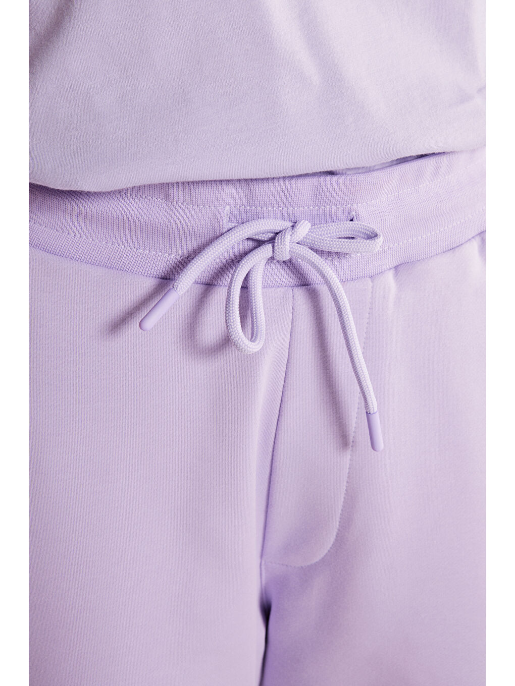 Erkek Lila Standart Fit Normal Kesim Pamuklu Cepli Rahat Örme Şort-6