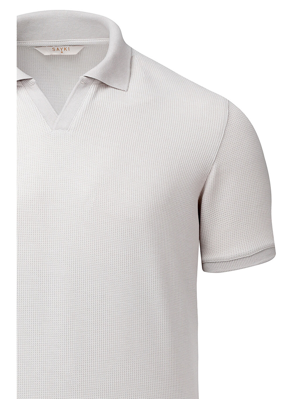 Ekru Regular Fit Polo Yaka Pamuklu Tişört-1