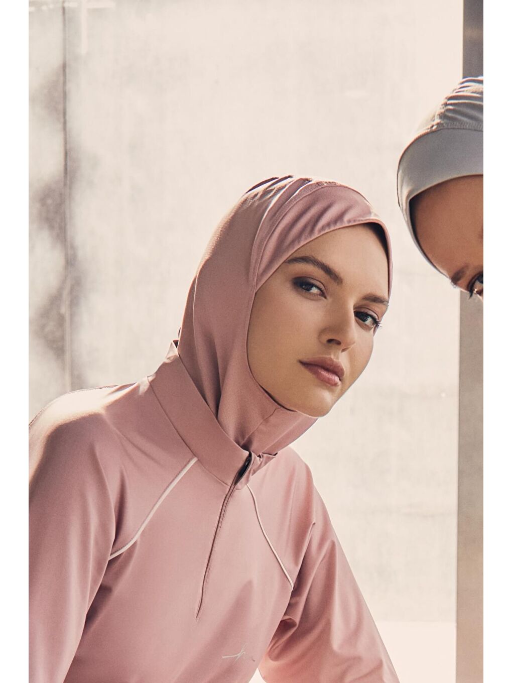 Pembe Active Tesettür Spor Antrenman Bonesi Act-27 Somon Renk-2