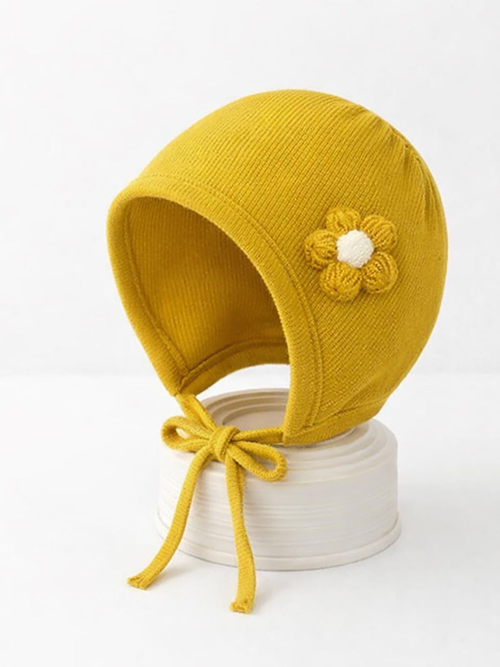 Baby Papatya Oyuncaklı Bebe Şapka Bere ve Setler - Sarı Standart