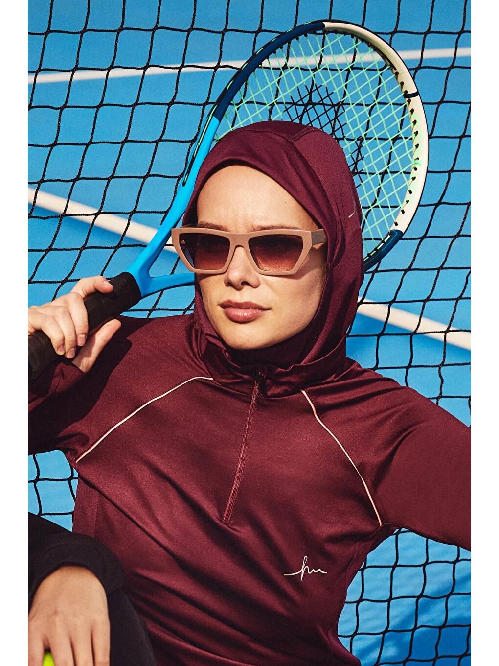 Active Tesettür Spor Antrenman Bonesi Act-27 Mor Renk-3