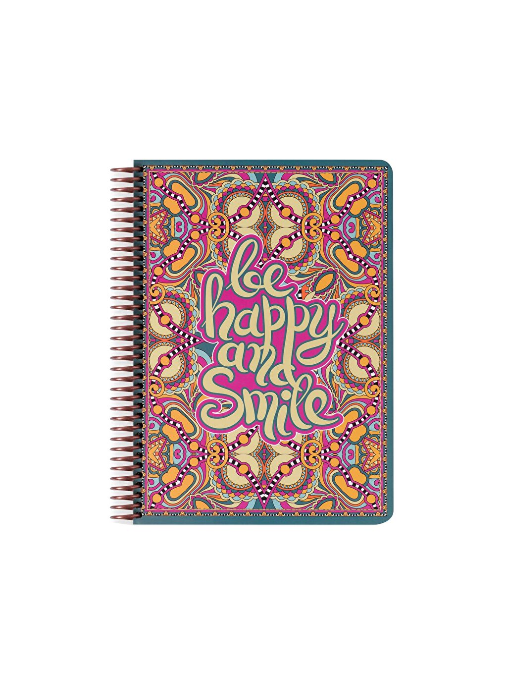 Keskin Color Kareli Sert Kapak Spiralli Wallart Defter Be Happy And Smile 17x24