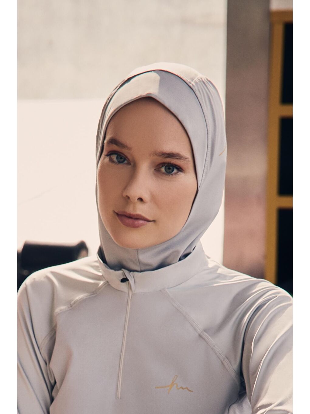 Active Tesettür Spor Antrenman Bonesi Act-27 Gri Renk-1