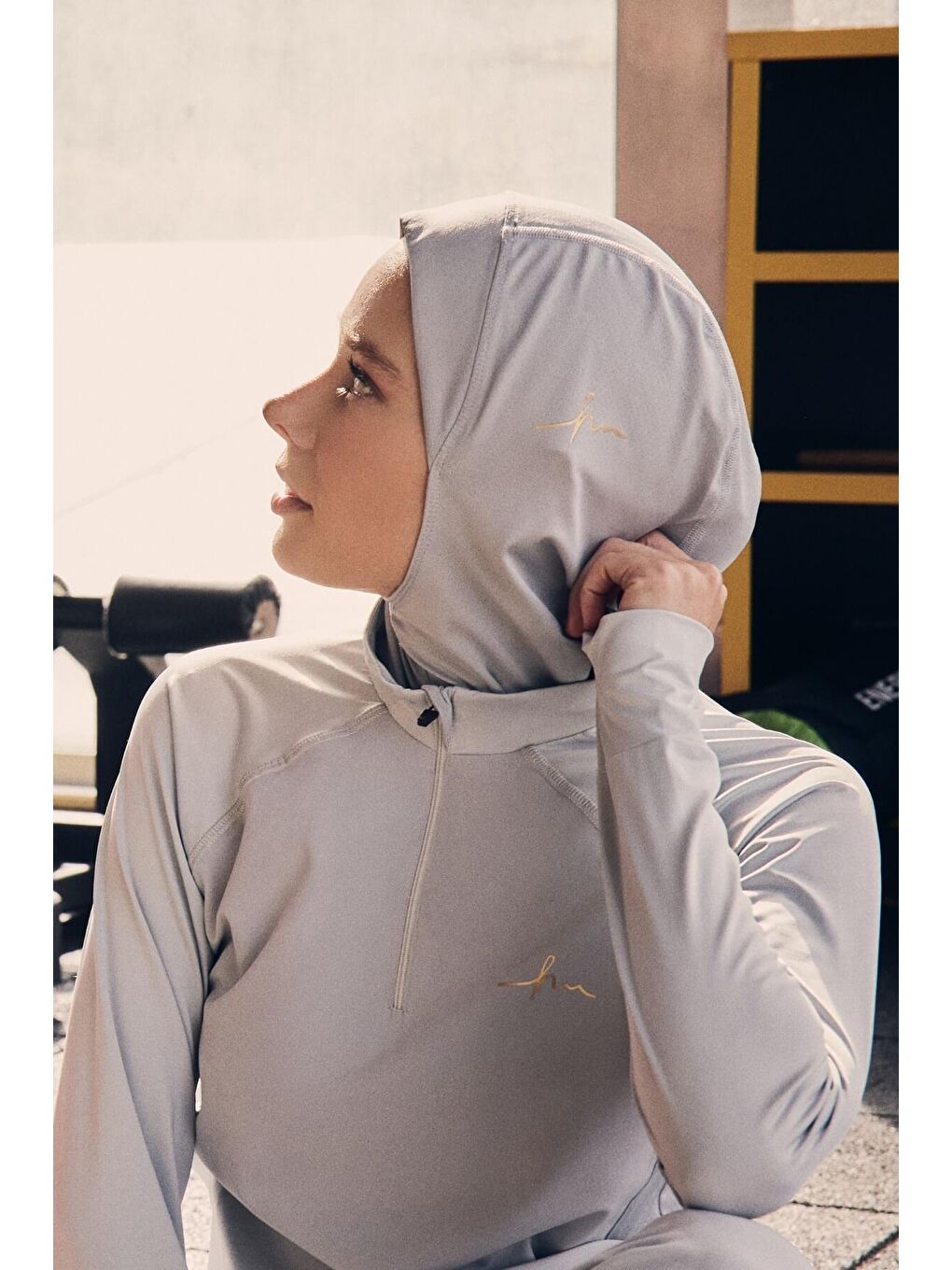 Active Tesettür Spor Antrenman Bonesi Act-27 Gri Renk-2