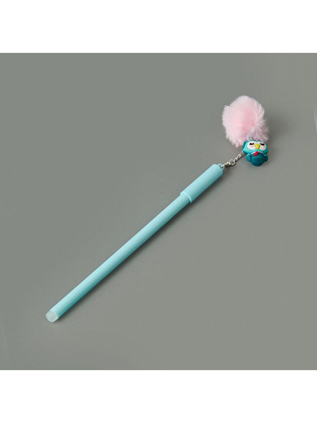 Silgili Tükenmez Kalem - Asorti - 17 cm-2